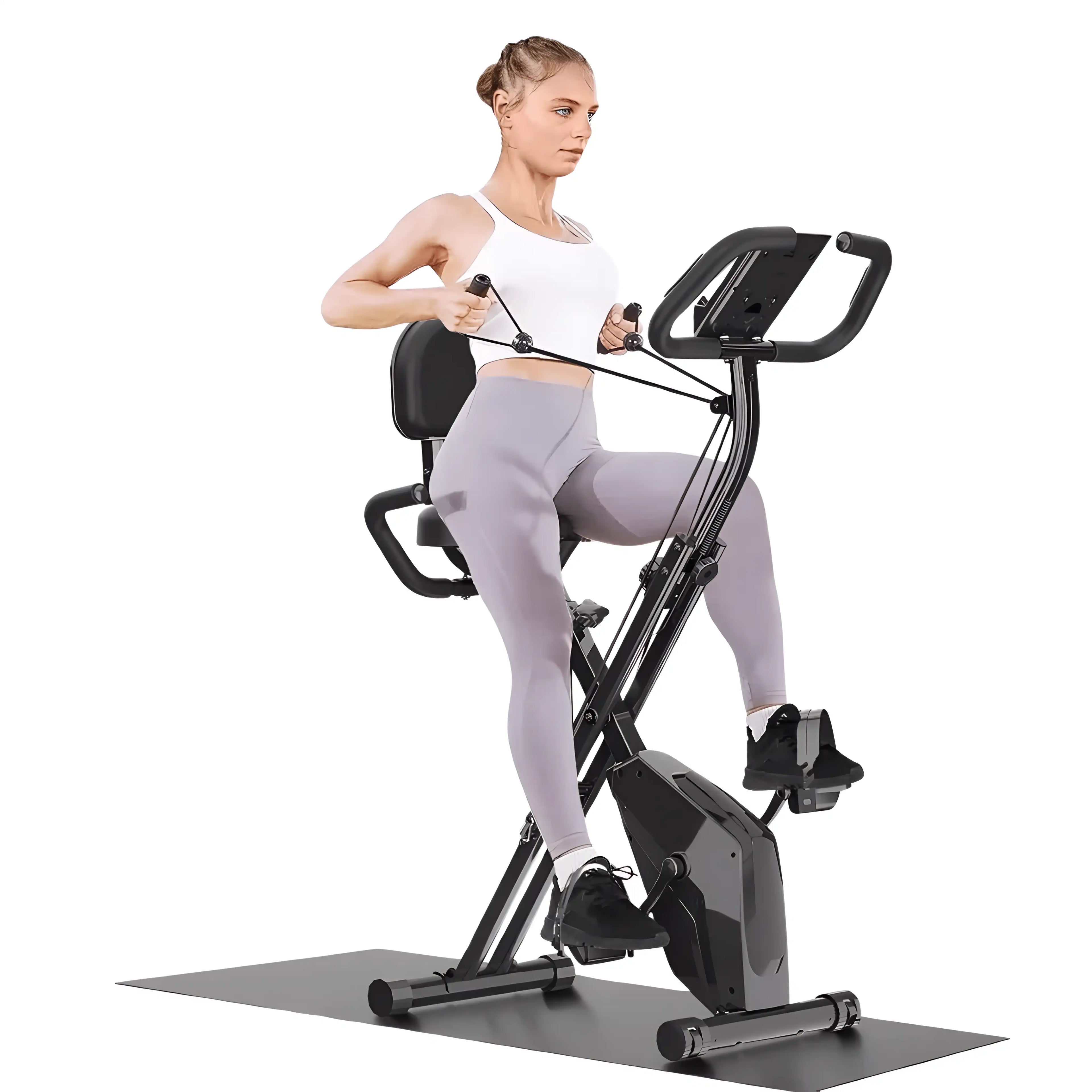 CyclePro Indoor Bike – Klappbares Heimfitness-Fahrrad mit LCD-Computer & Herzfrequenzsensoren