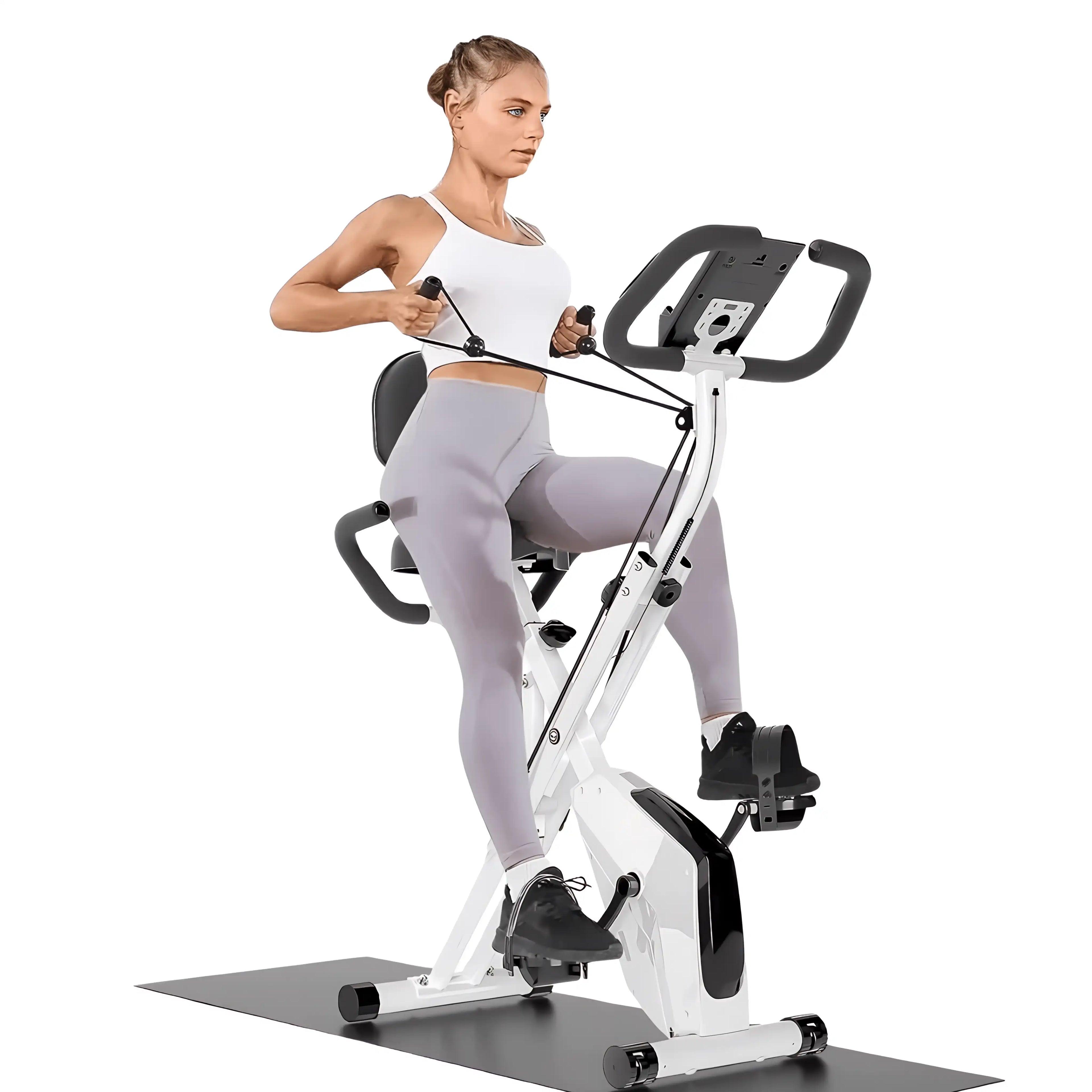 CyclePro Indoor Bike – Klappbares Heimfitness-Fahrrad mit LCD-Computer & Herzfrequenzsensoren