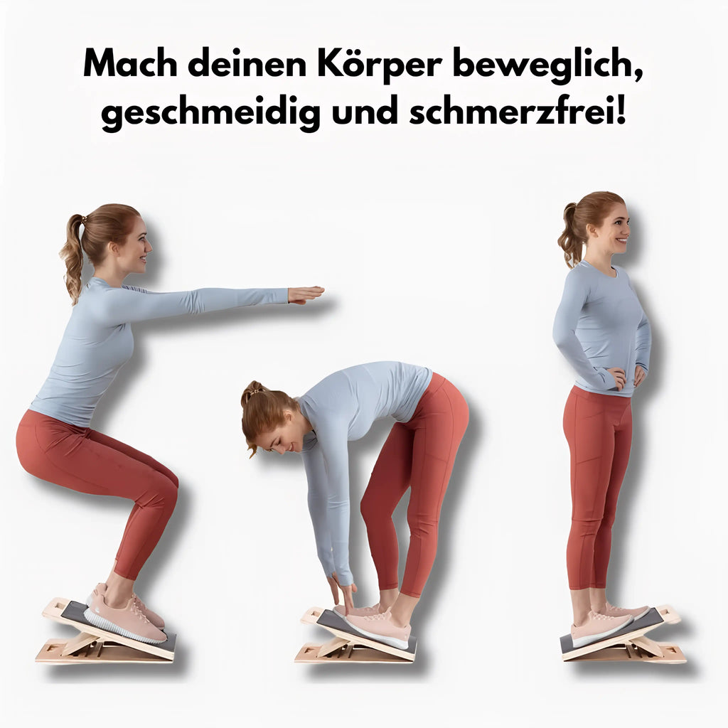 Schrägbrett Holz 3-stufig – Wadenstrecker & Dehnboard