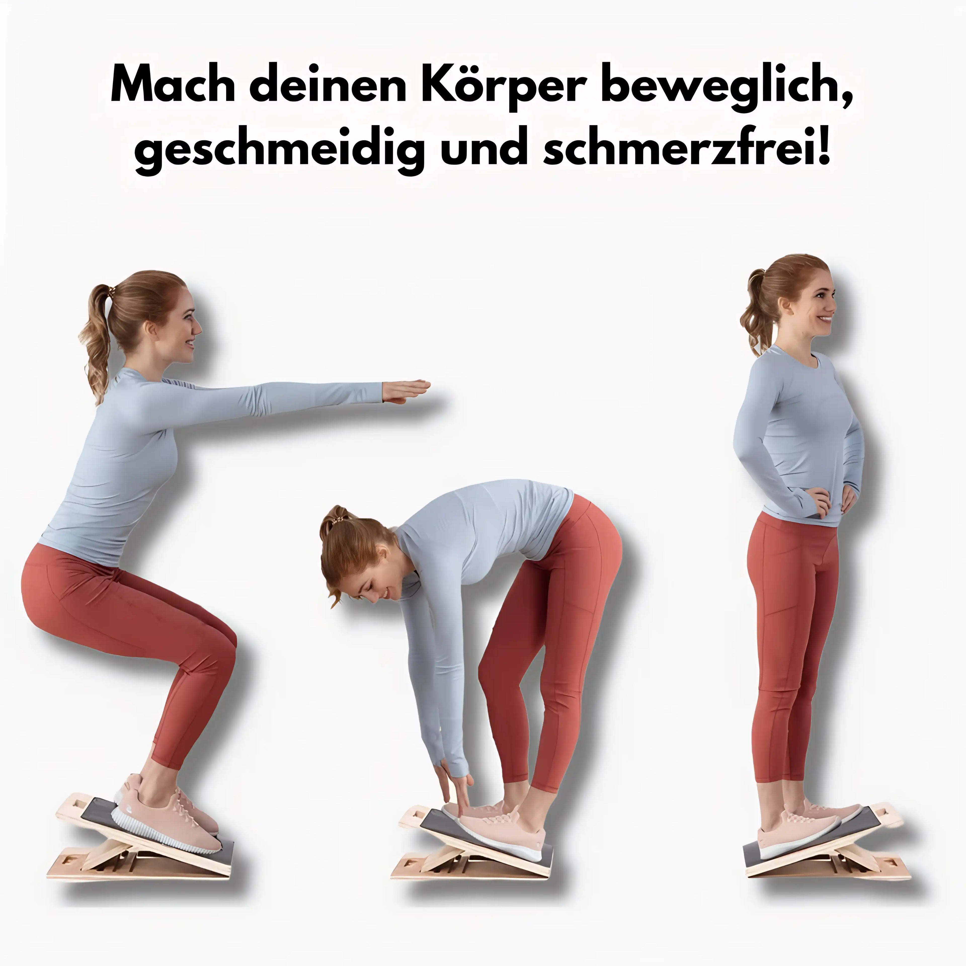 Schrägbrett Holz 3-stufig – Wadenstrecker & Dehnboard