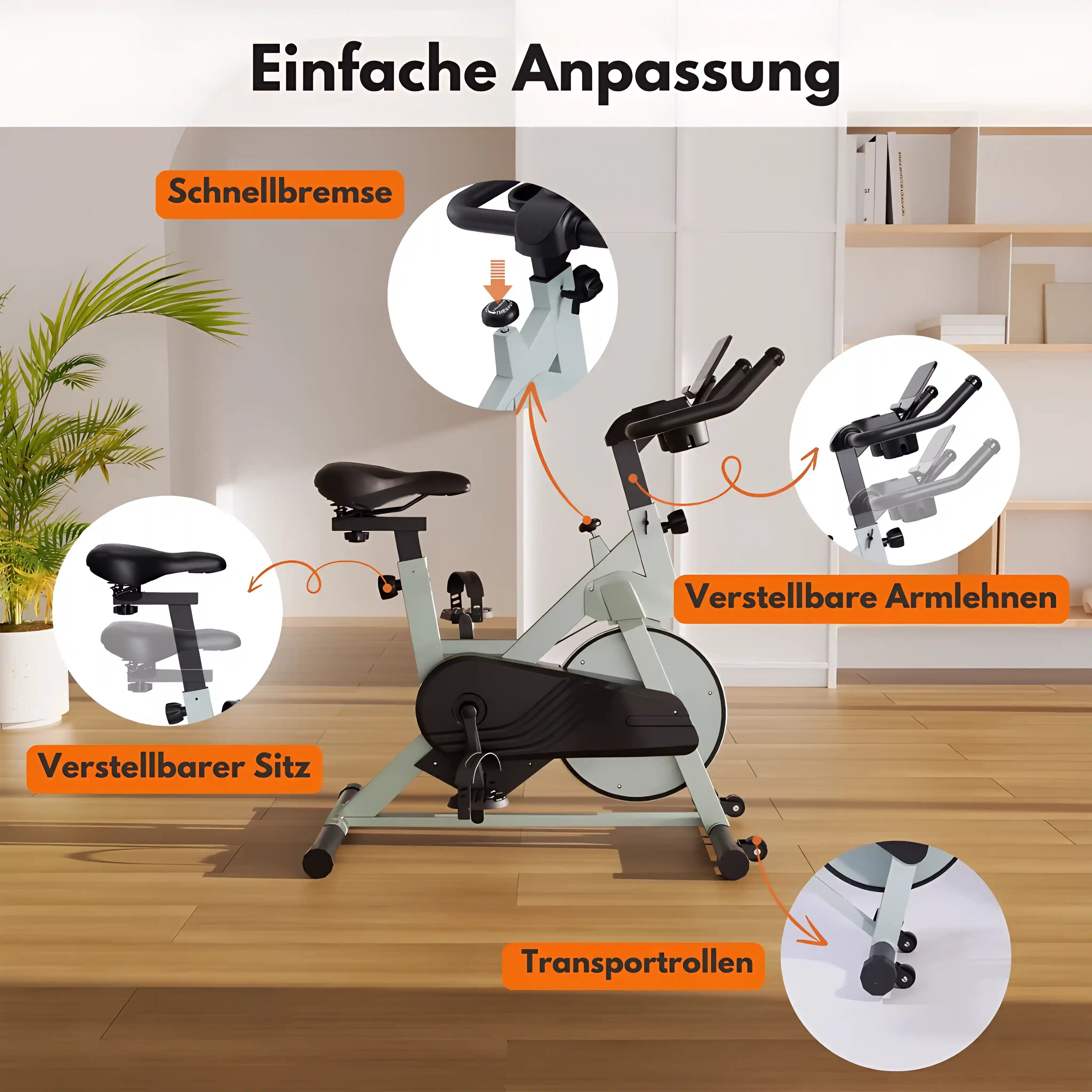 Fitness Bike – Magnetischer Widerstand mit Touch-Steuerung