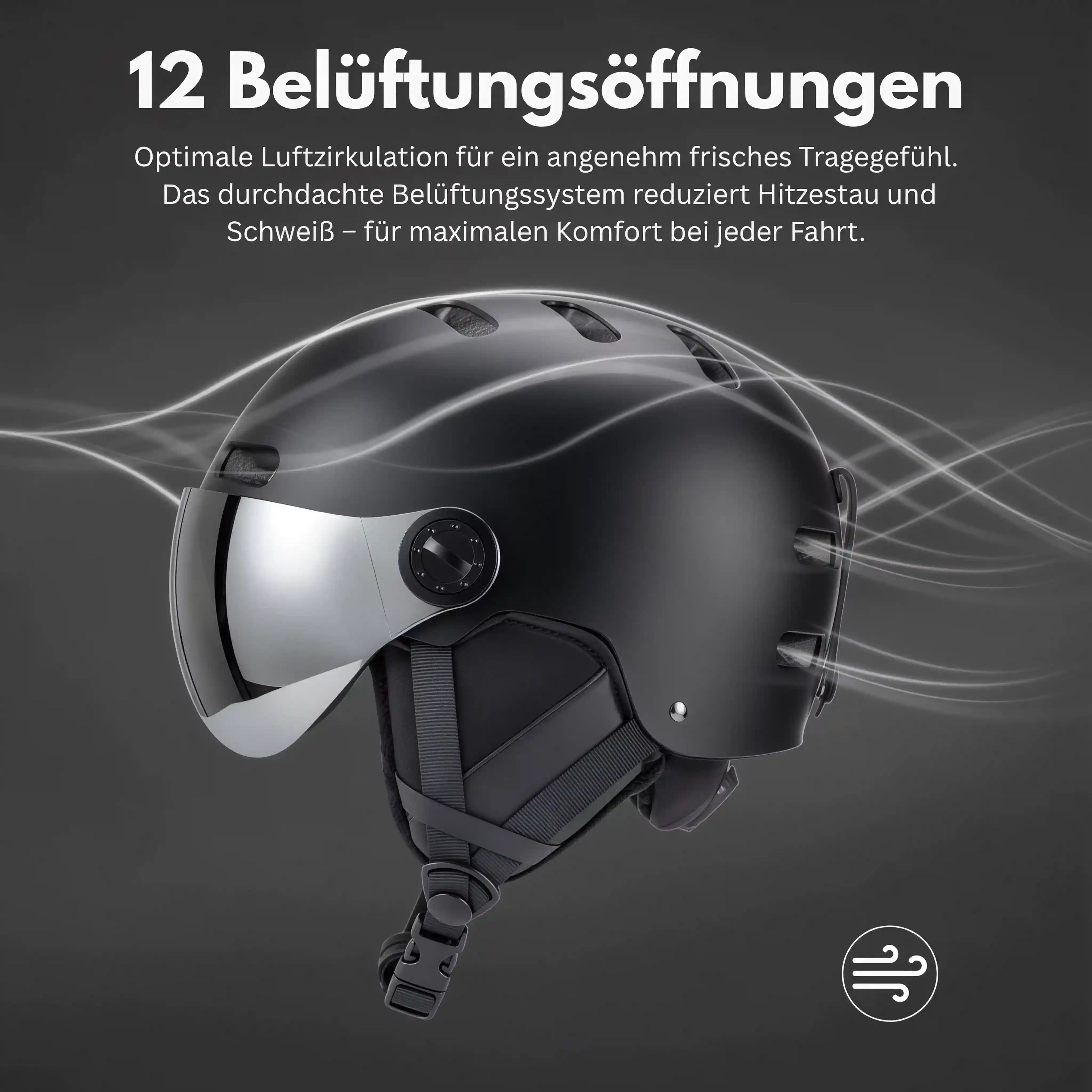 Skihelm mit Visier & Premium-Schutz