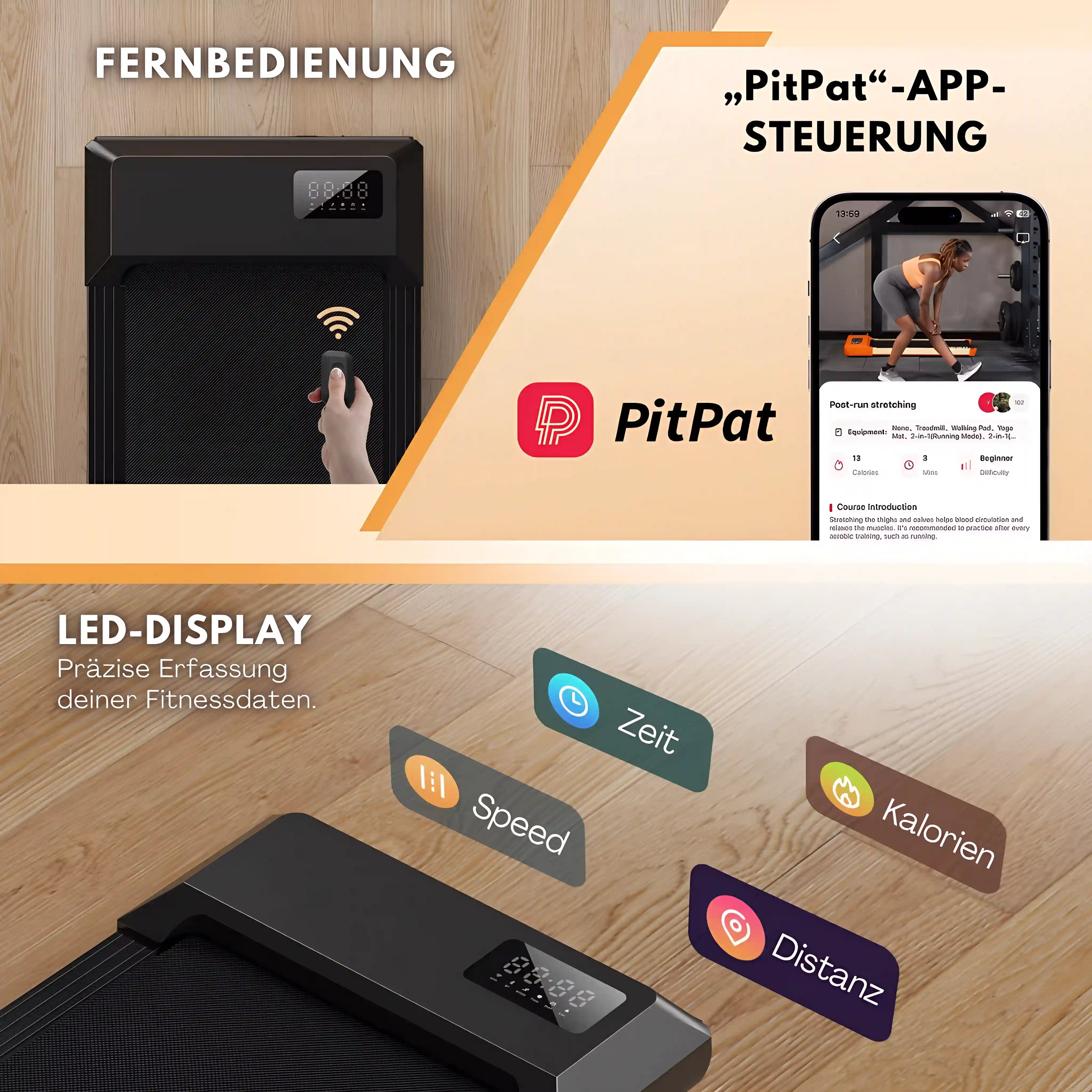 Walking Laufband – Kompaktes Laufband mit Fernbedienung & Dämpfung