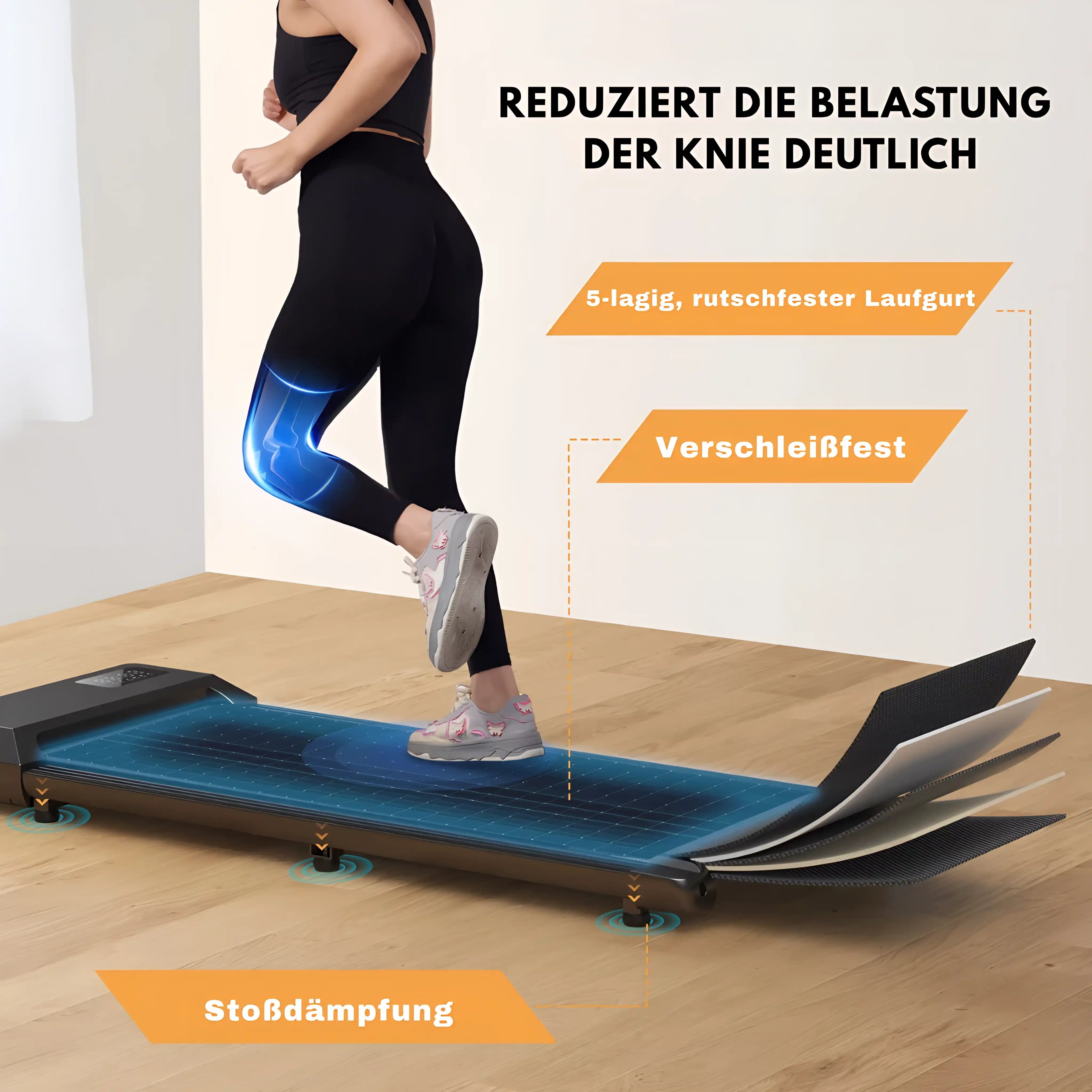 Walking Laufband – Kompaktes Laufband mit Fernbedienung & Dämpfung
