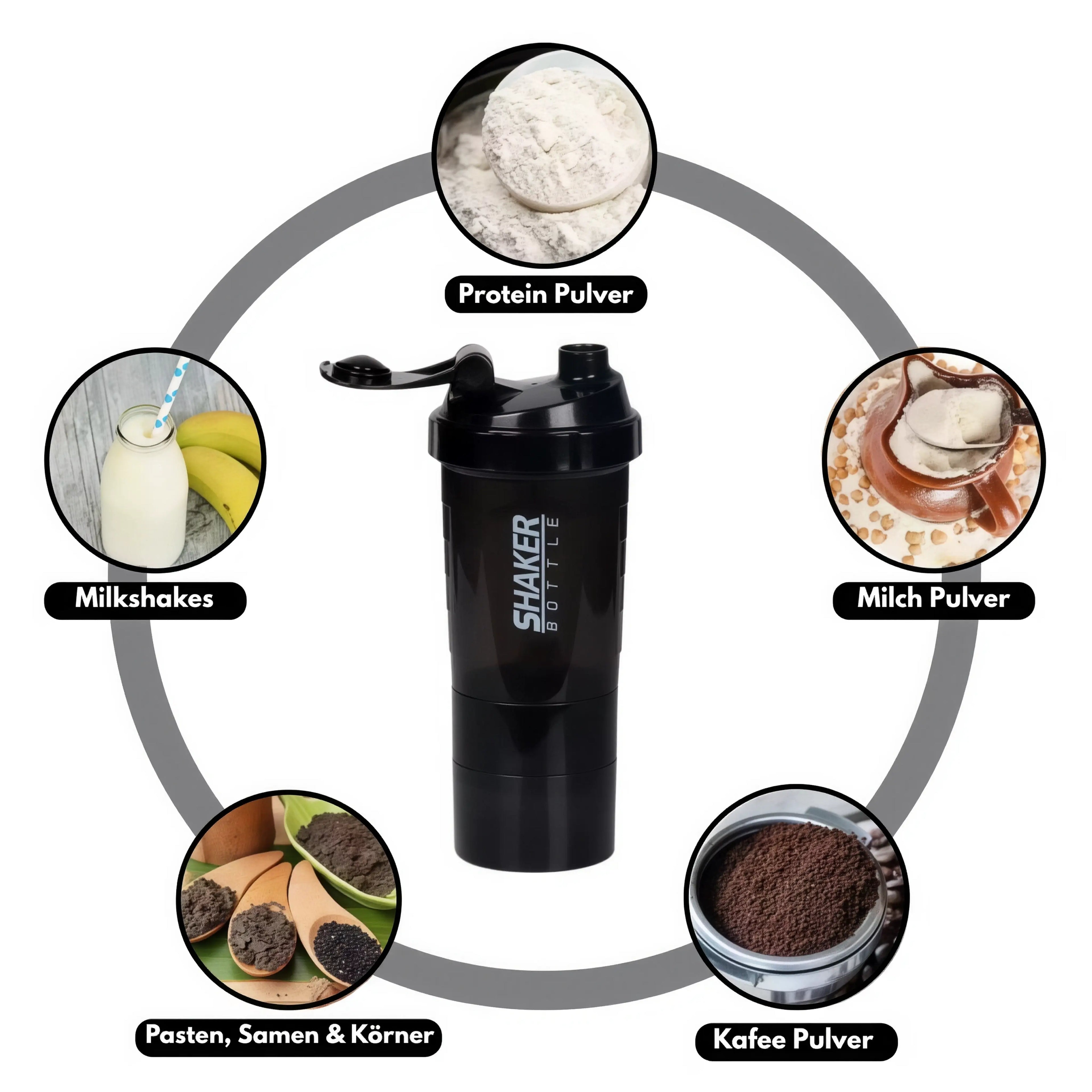 3-Schicht Proteinshaker – Dicht, robust & perfekt fürs Training