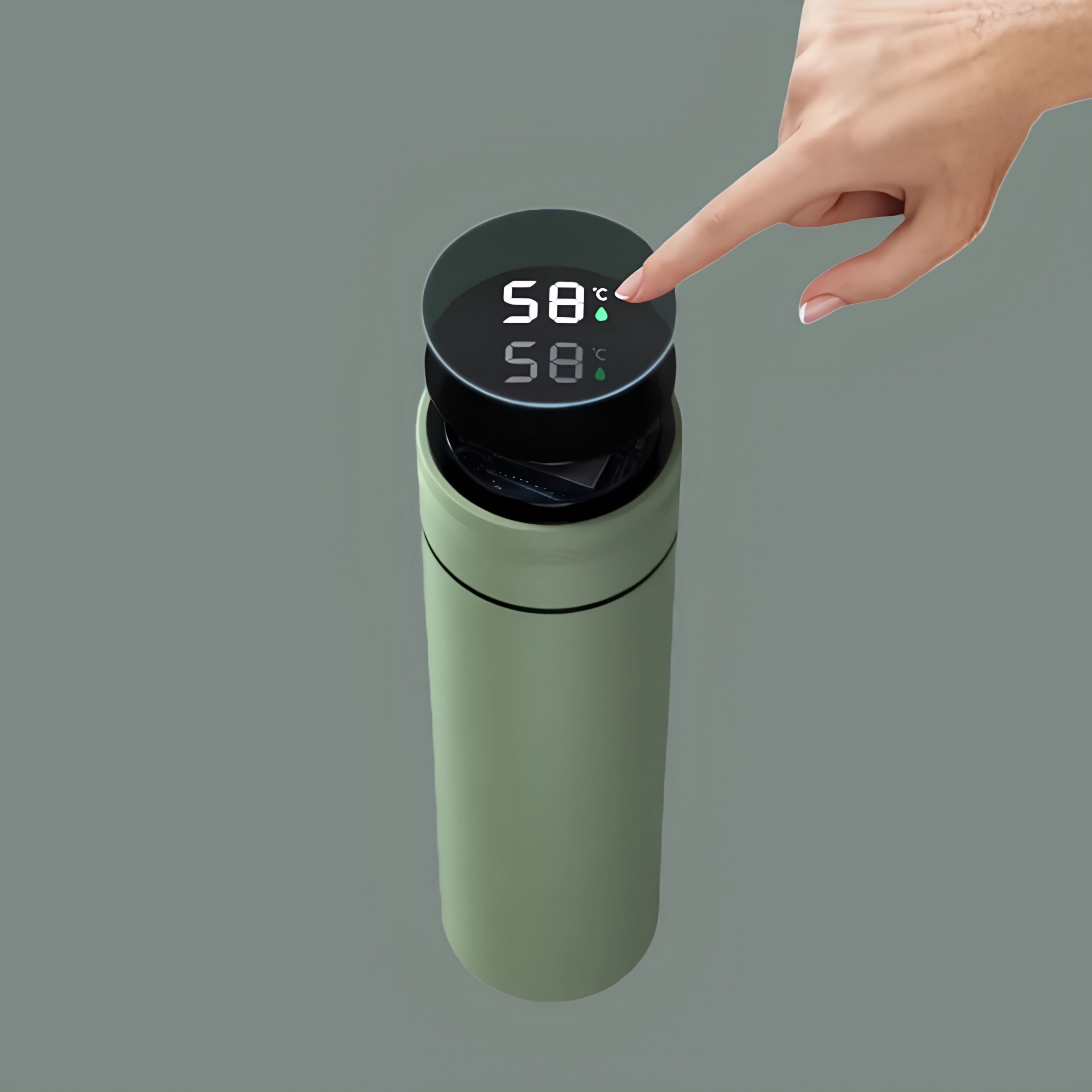 Thermo-Trinkflasche mit Temperaturanzeige – 500 ml, doppelwandig &; vakuumisoliert