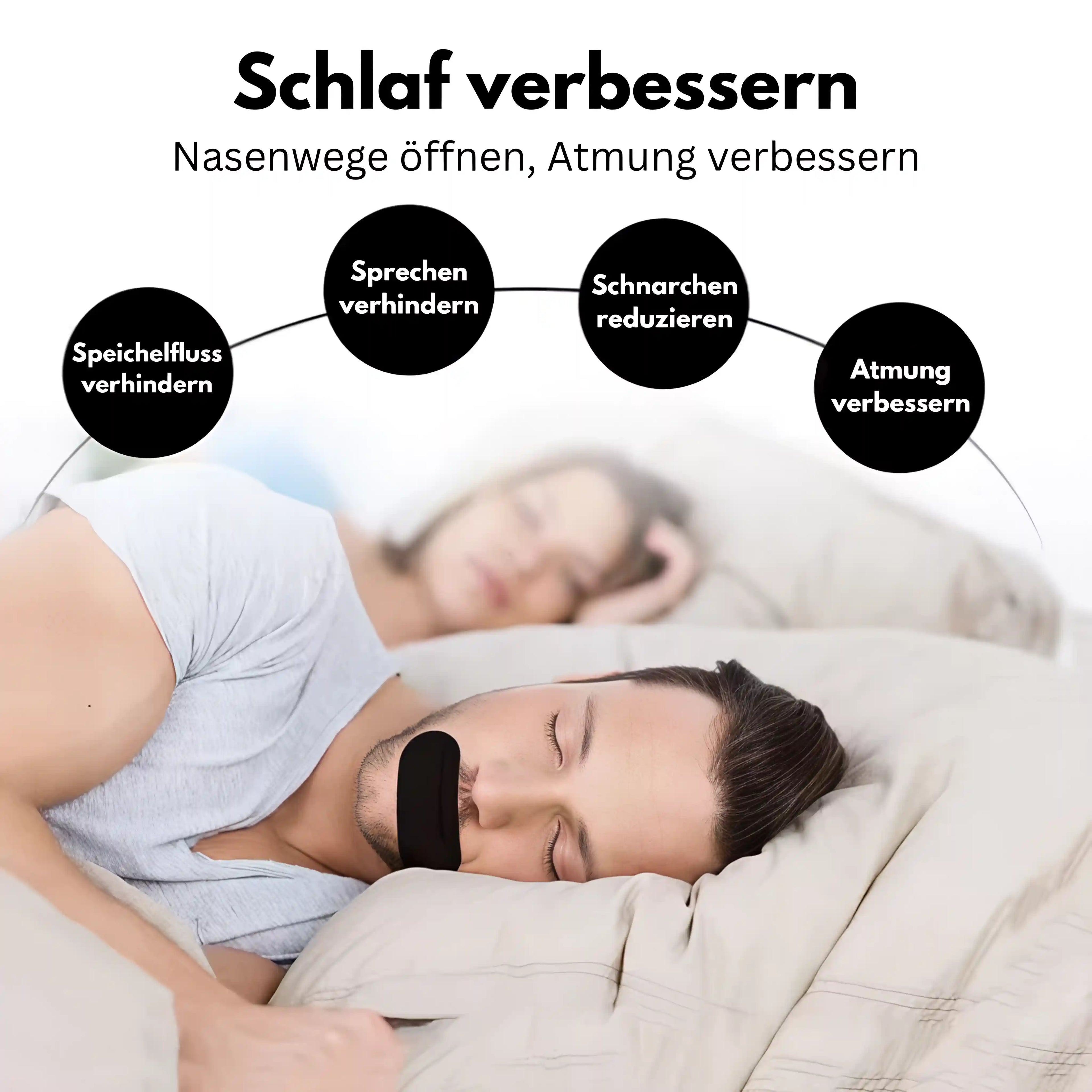 Mundband Schlafstreifen – Anti-Schnarch Pflaster für ruhigen Schlaf