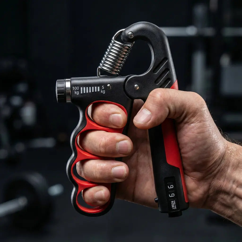 GripMaster Pro – Verstellbarer Handtrainer 5–100 kg für Griffkraft, Unterarmtraining & Reha