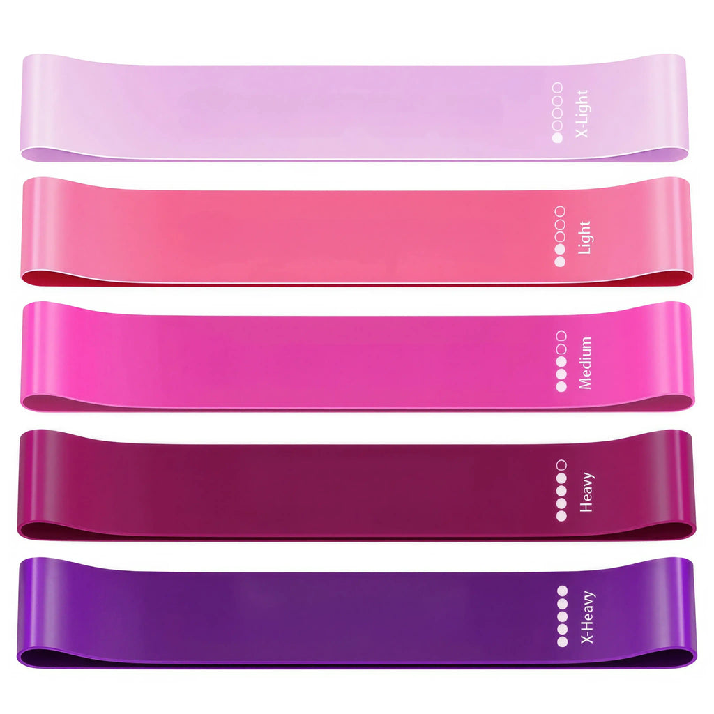 FlexLoop Resistance Band Set – 5er Fitnessband-Set mit verschiedenen Widerständen für Beine, Arme & Core