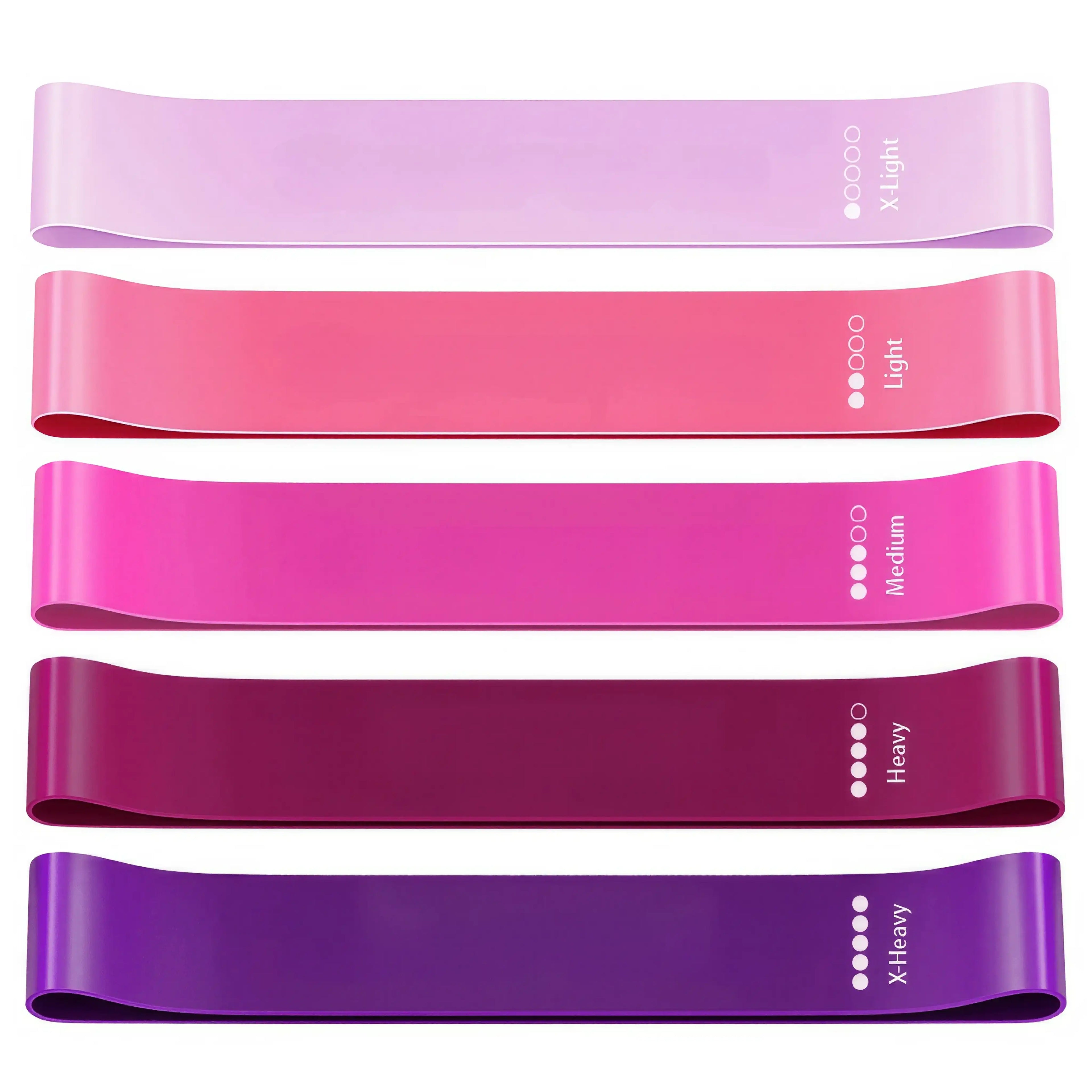 FlexLoop Resistance Band Set – 5er Fitnessband-Set mit verschiedenen Widerständen für Beine, Arme & Core