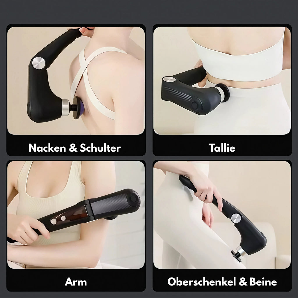 Faszien-Massagepistole mit Verlängerungsgriff – Tiefenentspannung für Rücken, Schulter & Taille