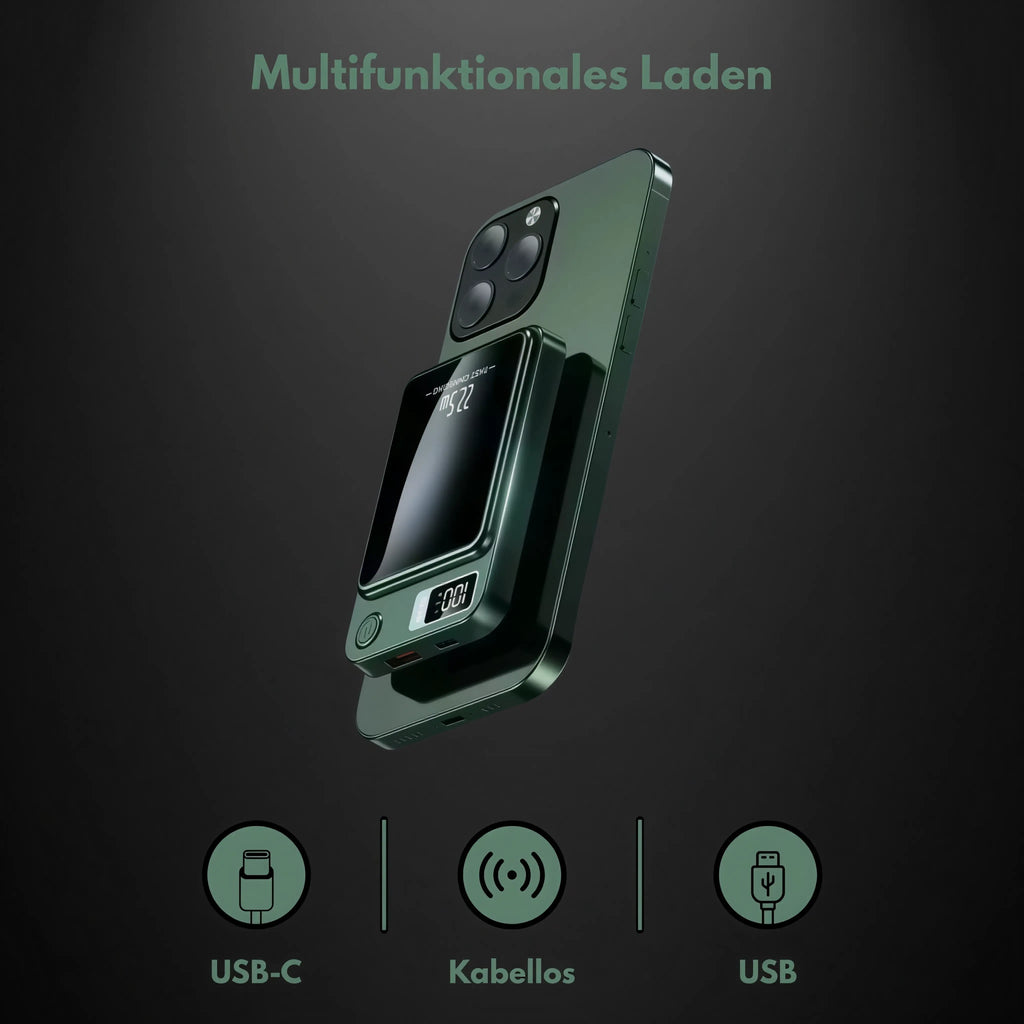 VoltEase Magnet Powerbank Fast Charge – Kabellose universal- Powerbank