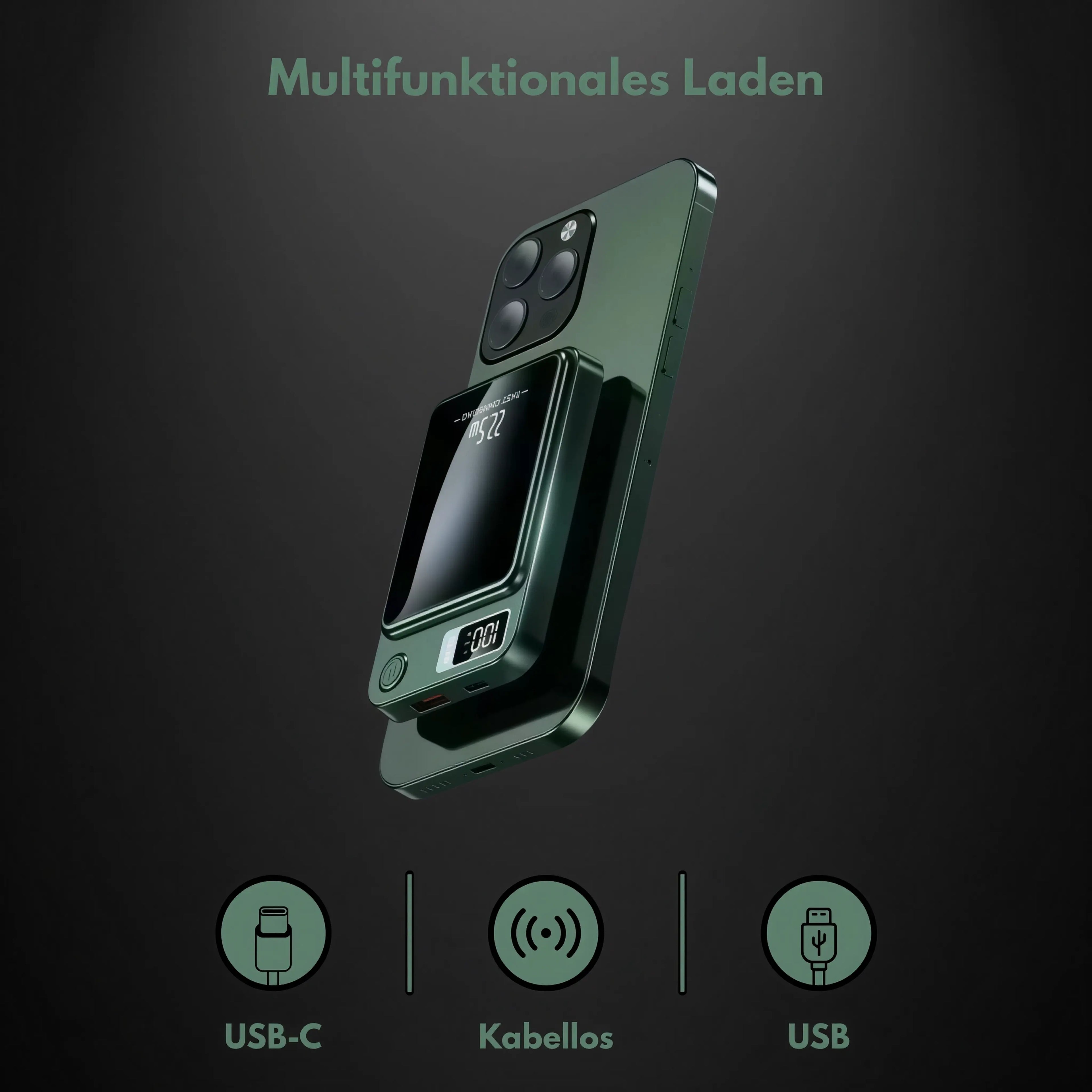 VoltEase Magnet Powerbank Fast Charge – Kabellose universal- Powerbank