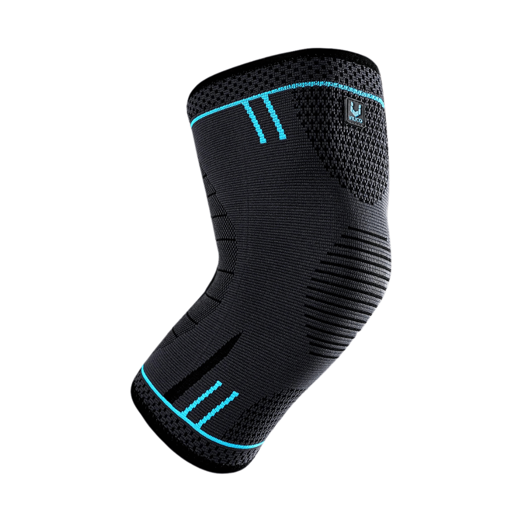 FlexSupport Kniebandage – 1 Stück Kompressions-Knieschoner mit Federstütze für Sport, Fitness & Alltag