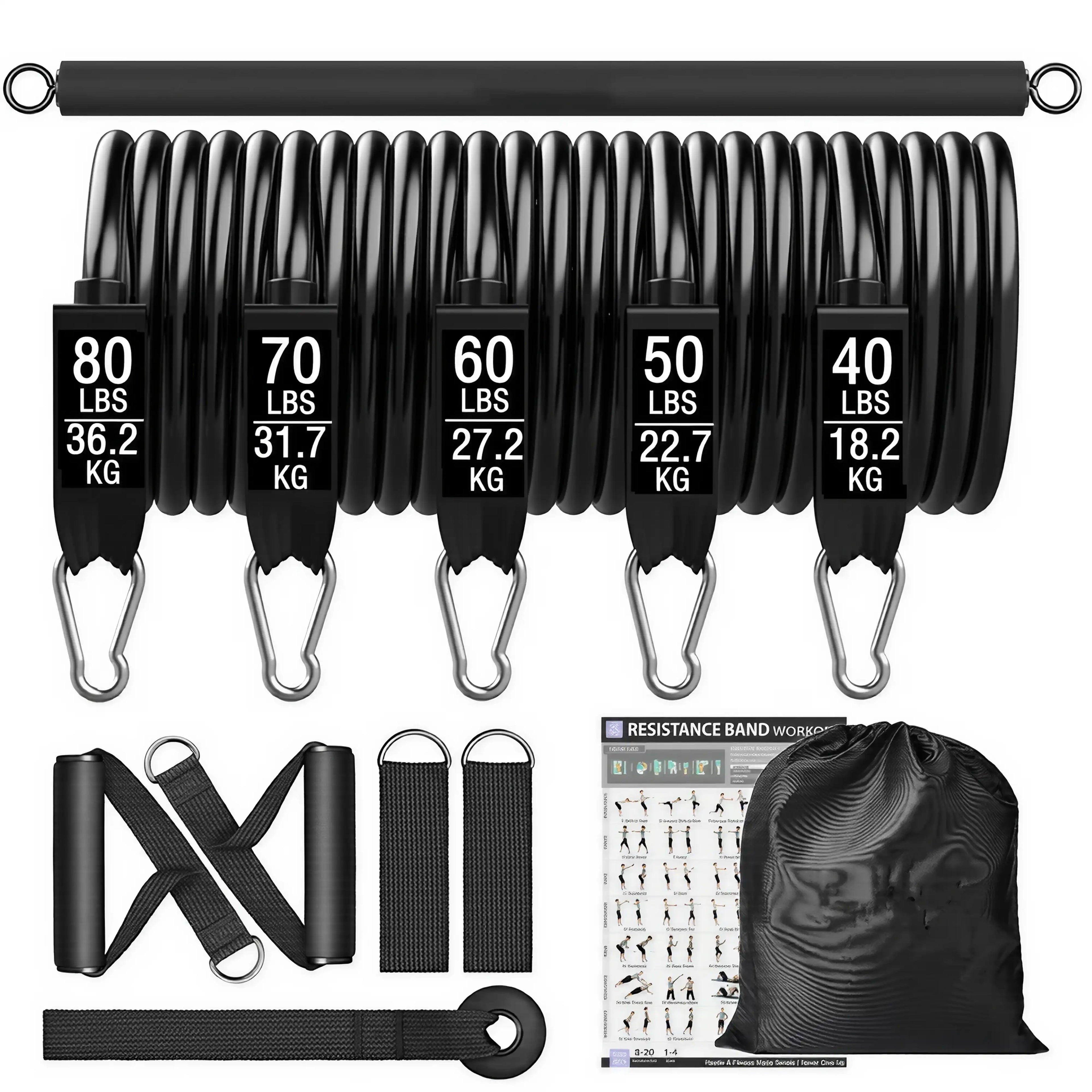 FlexBands Pro Max 2 – Widerstandsband-Set mit Stange