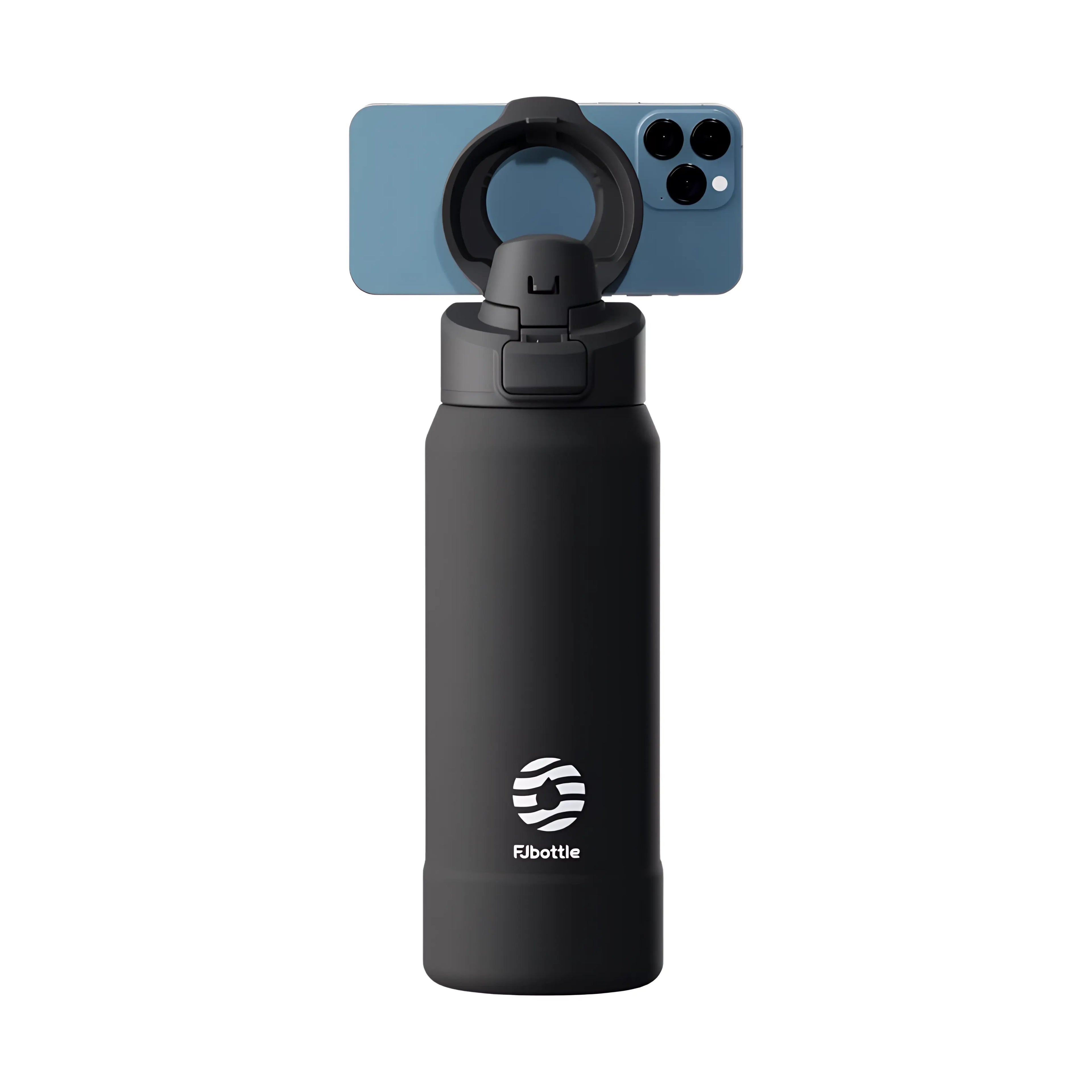 Trinkflasche Edelstahl – Thermos mit Magnet Handyhalterung