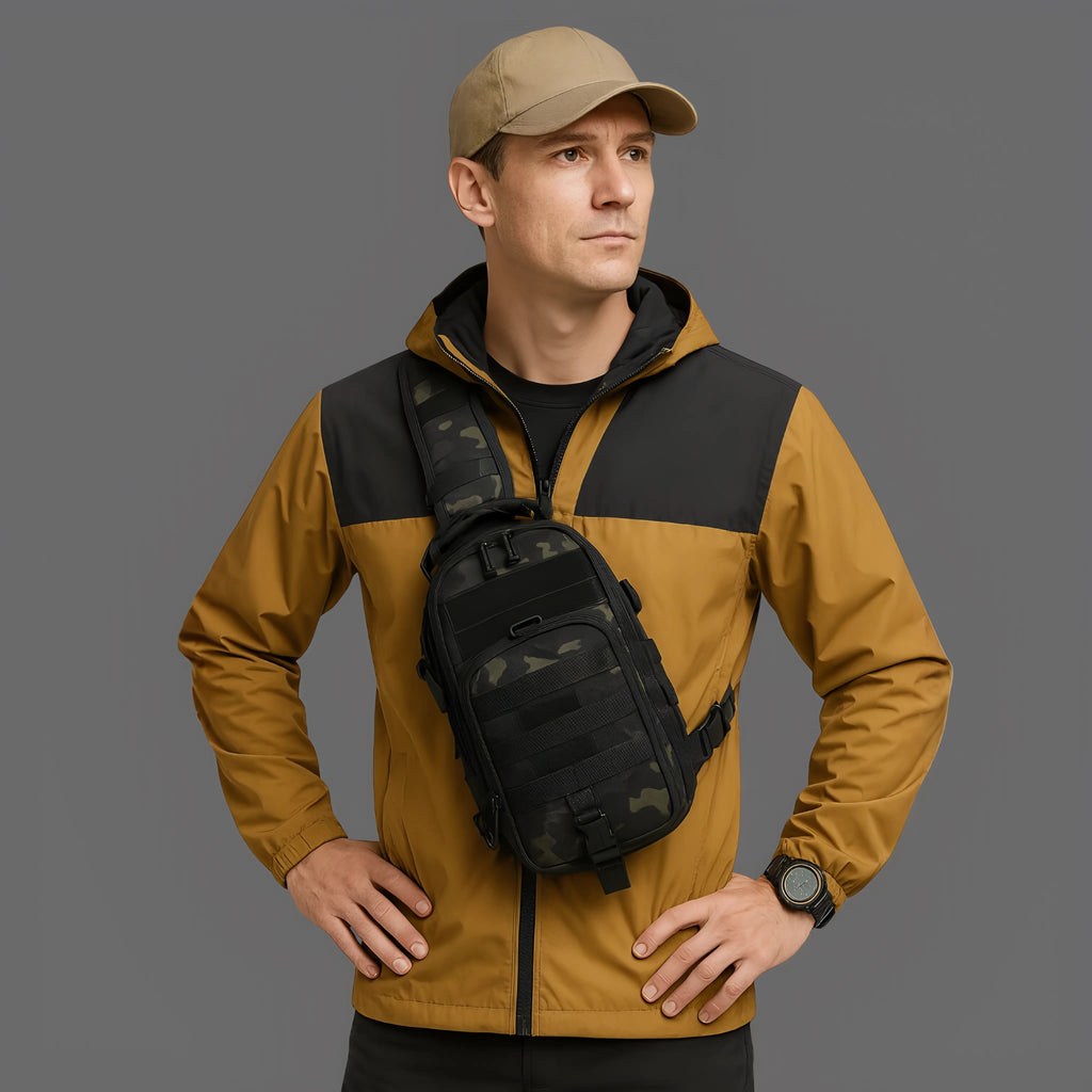 Outdoor Brusttasche – Vielseitige Schultertasche mit MOLLE-System